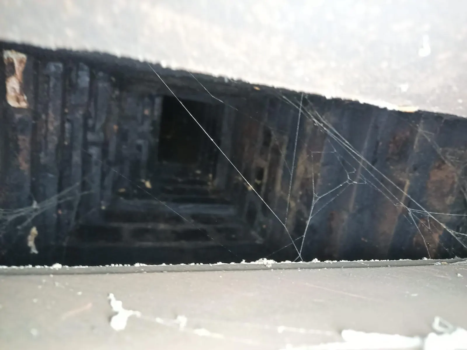 View up a chimney flue